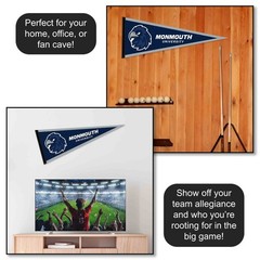 Monmouth Hawks 12 in X 30 in Logo College Pennant