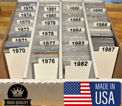 (20) Sports Trading Card Dividers YEARS 1970 – 1989 | MADE IN USA | Baseball