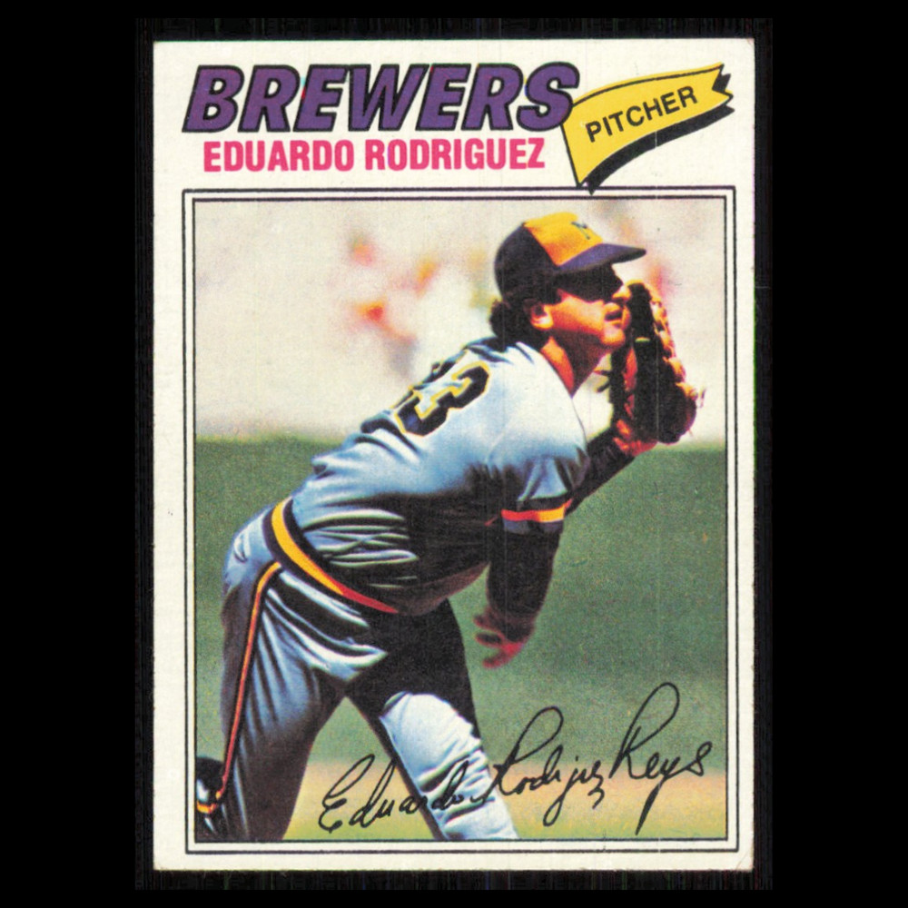 Eduardo Rodriguez #361 1977 Topps Milwaukee Brewers Baseball Card MLB NM