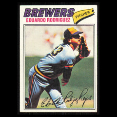 Eduardo Rodriguez #361 1977 Topps Milwaukee Brewers Baseball Card MLB NM
