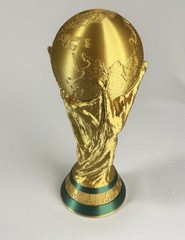 3D Printed FIFA World Cup Trophy Replica – Gold Silk PLA – 12cm