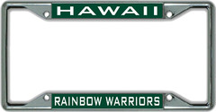 Hawaii RAINBOW WARRIORS License Plate Frame