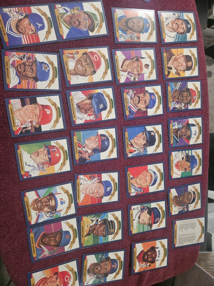 1986 Donruss Diamond Kings 27 card set w Checklist NM & (Pete Rose 1985 )#653