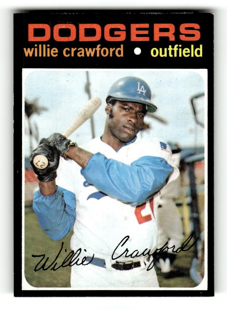 1971 Topps Los Angeles Dodgers Willie Crawford #519 EXMT
