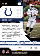 2018 Panini Unparalleled Astral #82 Jacoby Brissett /200 – FB