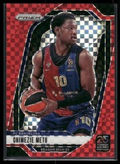 2024-25 Panini Prizm EuroLeague #150 Chimezie Metu Red Power Prizms #/75