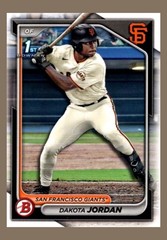 2024 Topps Bowman Chrome #BD-71 Dakota Jordan 1st Bowman Paper