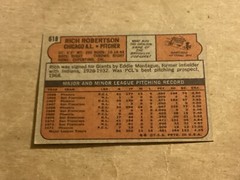 1972 Topps Baseball Card High Number #618 Rich Robertson – Near Mint –