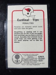 1985 Law Enforcement Agency Calvin Favron St. Louis Cardinals Tips