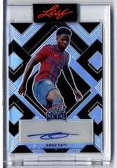 2022 Leaf Metal Red White Blue Autograph #BA-AF1 Ansu Fati AUTO 6/15