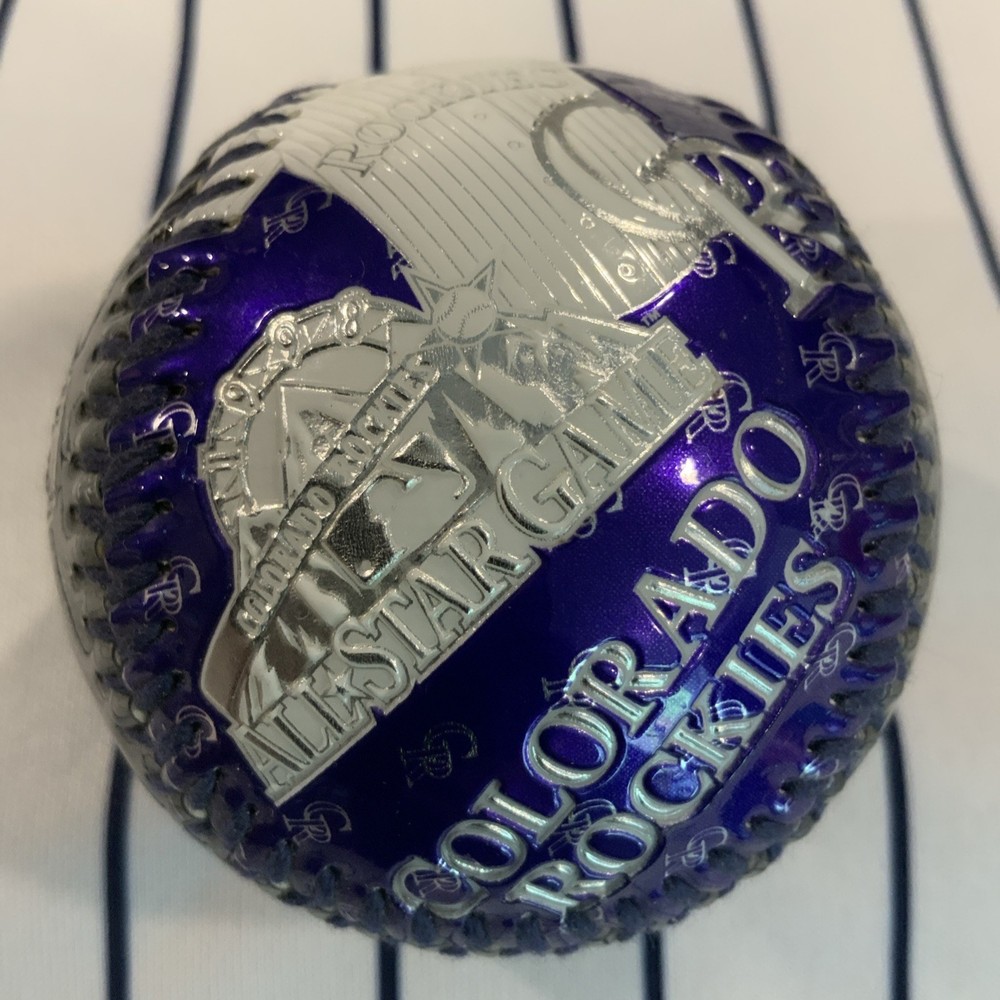 Colorado Rockies Multi Chrome Logo Fotoball 04 Team Store Souvenir Baseball Ball