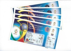 2002 FIFA World Cup Unused Tickets; Matches Played in Korea and Japan