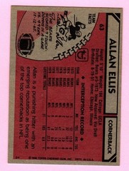 1980 Topps Allan Ellis #63 Chicago Bears