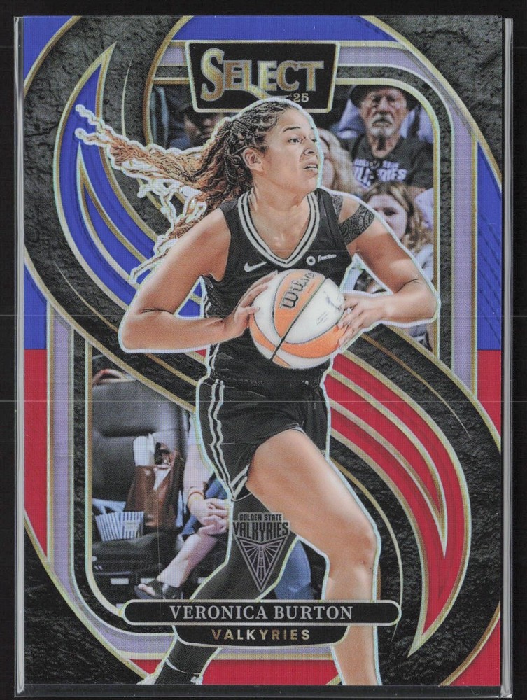 2025 Panini Select WNBA #172 Veronica Burton Red and Blue Prizms #/399