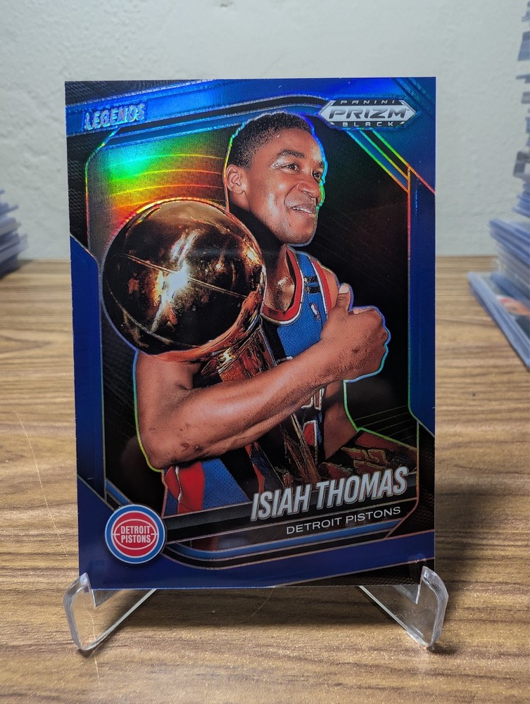 2024-25 Panini Prizm Black Basketball Isiah Thomas Blue Prizm Color Match /199