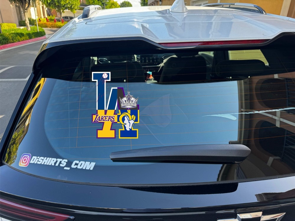 68-18 LA Dodgers Lakers Clippers Rams Kings Raiders Mash Up UV DTF Vinyl Decal