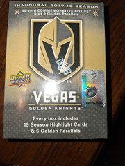 SEALED Vegas Golden Knights Inaugural 2017-18 Season 50-Card Box Set Upper Deck