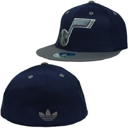 Utah Jazz FLat Brim Structured Flex ADidas Hat – Size L/XL