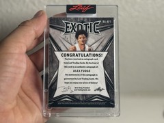 Leaf Exotic Alex Fudge Autograph #BA-AF1 3/9 Diagonal Shimmer Snakeskin