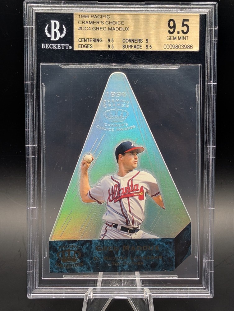 1996 Pacific Cramers Choice #4 Greg Maddux BGS 9.5 Gem Mint Pop 1 – Rare Insert