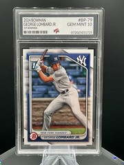 2024 Bowman George Lombard Jr. 1st Bowman New York Yankees ~ GEM MINT PTA 10🔥