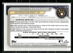 2024 Bowman #BP-137 Cooper Pratt Prospects Purple Pattern #/199
