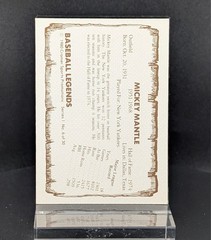 1980 Cramer Baseball Legends Series 1 – Mickey Mantle #6