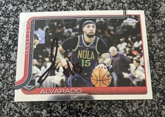 2025-26 Topps Chrome Jose Alvarado Signed IP Auto Autographed #144 NY Knicks