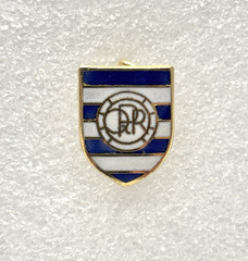 Queens Park Rangers Football Club QPR Vintage Enamel Pin Badge Blue White Crest