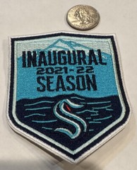 SEATTLE KRAKEN 2021 INAUGURAL SEASON EMBROIDERED IRON ON PATCH NHL 3.5”x 3”