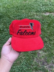 Vintage Atlanta Falcons Hat Red Corduroy Trucker Snapback Annco Cap Football