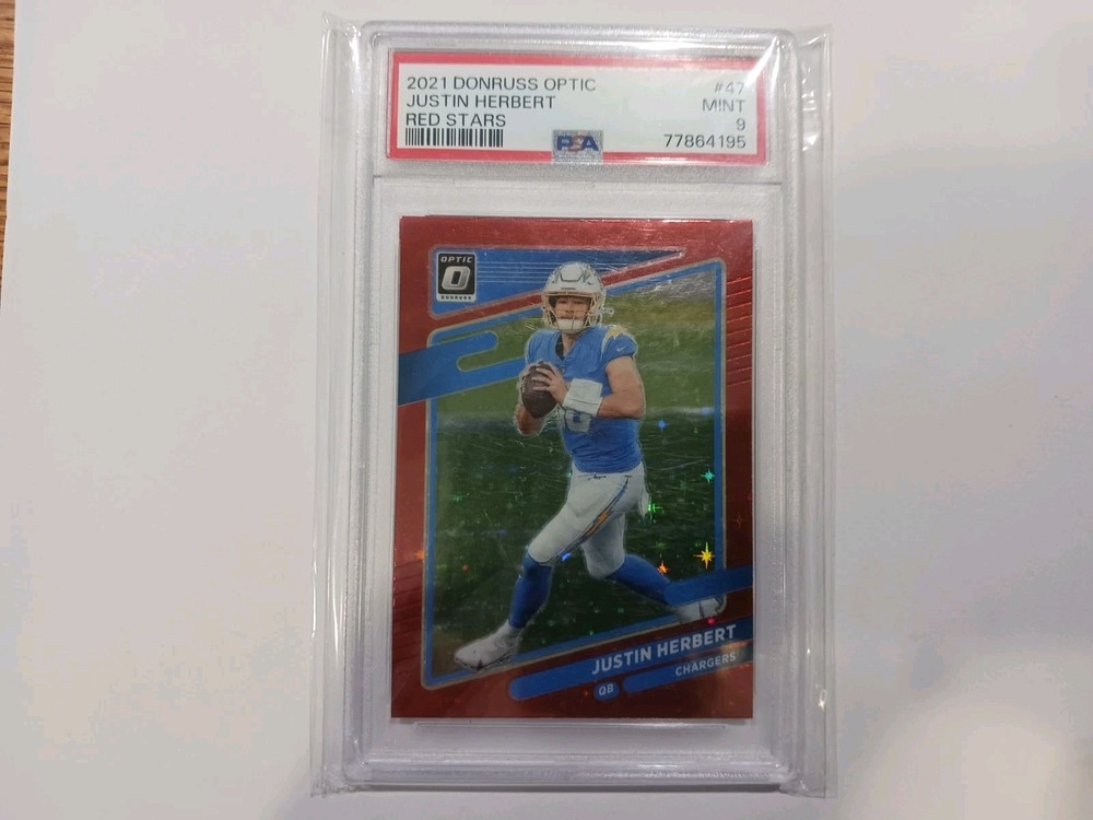 2021 Donruss Optic #47 Justin Herbert Red Stars Prizm – SP TMall PSA 9