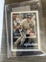 1991 Topps- Don Mattingly #100 Desert Shield- DEAD CENTER -with Hits ERROR 🔥 💎