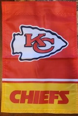 Kansas City Chiefs 12 X 18 Inches Double Sided NFL Football Garden Flag