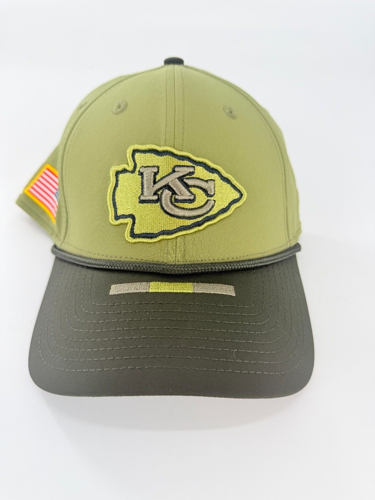 Kansas City Chiefs New Era 39Thirty Size M/L USA Salute to Service Green Hat Cap
