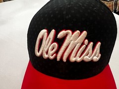 Ole Miss Rebels Cap Hat NIKE TRUE 3D Logo Polka Dot Body Black Red Polka Dots