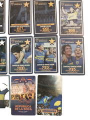 BOCA JUNIORS 19 COLLECTIBLE PLASTIC TICKETS 2 FLAGS 1 MINI SHIRT 4 MAGAZINES +