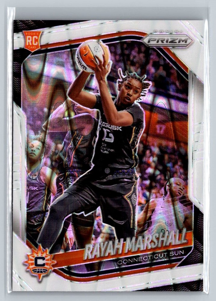 2025 Panini Prizm WNBA #47 Rayah Marshall White Seismic Prizms