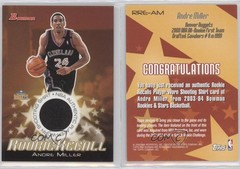 2003-04 Bowman Rookies & Stars Rookie Recall Relics Andre Miller #RRE-AM 0a1