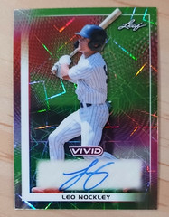 2026 Leaf Vivid Leo Nockley Lazer 3/10 Refractor AUTO Rookie Tennessee #BA-LN1