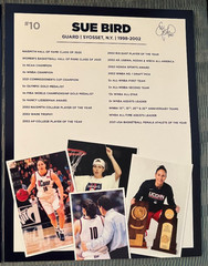 2025 UCONN HUSKIES SUE BIRD COMMEMORATIVE CARD – RETIREMENT JERSEY DAY – 12/7/25