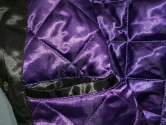 Starter L.A. Lakers Black LABEL BLACK Purple GOLD [LS930168] Satin SMALL Jacket