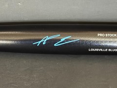 AJ Ewing New York Mets Auto Signed Louisville Slugger Bat Black Beckett Hologram