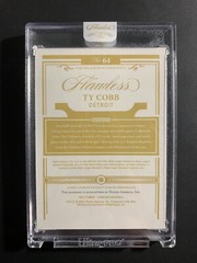 TY COBB 2021 PANINI FLAWLESS MVP&rsquo;s DIAMOND RELIC #2/20 SEALED