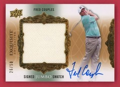 2013 Upper Deck Exquisite Collection Golf Fred Couples Auto Jumbo Swatch /50