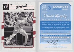 2017 Donruss Variation Cyan Back Daniel Murphy (Murph Black and White Photo) 2j6