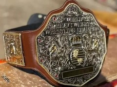 BIG GOLD World Heavyweight Championship Replica Tittle Belt Brown 6MM DieCasting