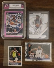 Anthony Edwards Rc, Graded, Sticker And More In This 4 Card Unique Lot!