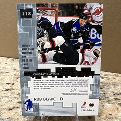 1999-00 IRG Be A Player Millennium Signature Series Rob Blake AUTO LA Kings