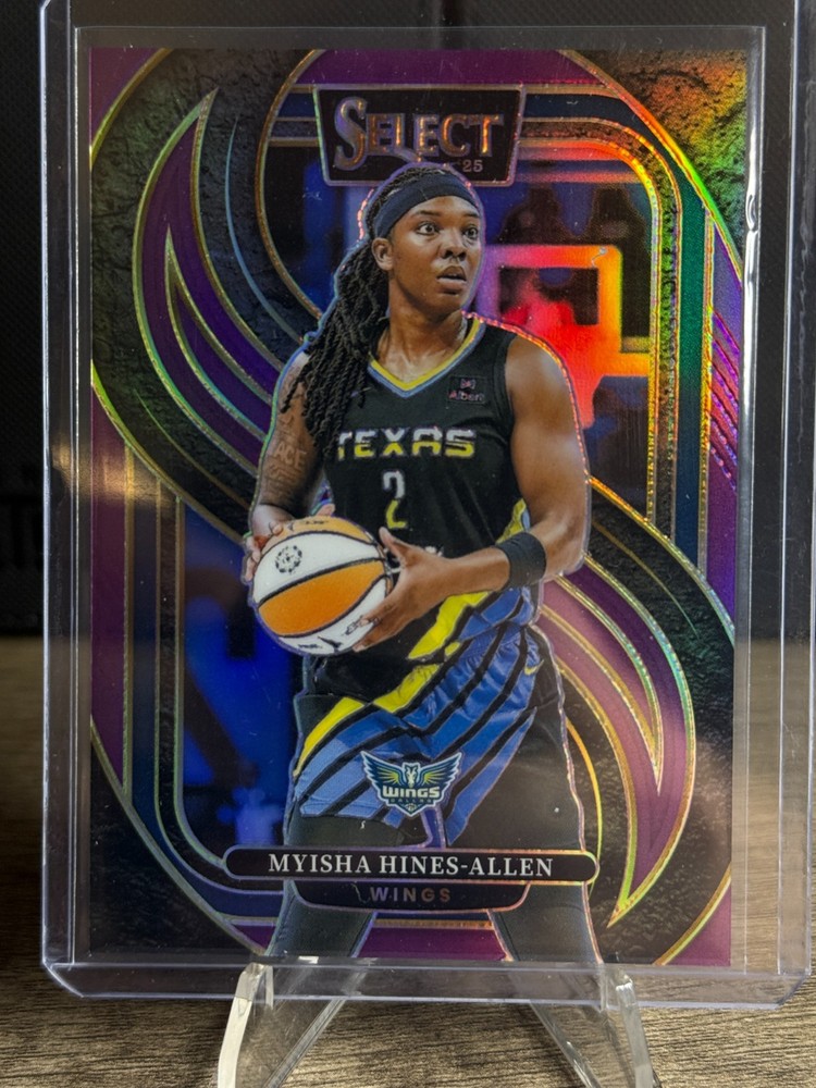 2025 Panini Select WNBA – Myisha Hines-Allen #154 True Purple Prizm /149